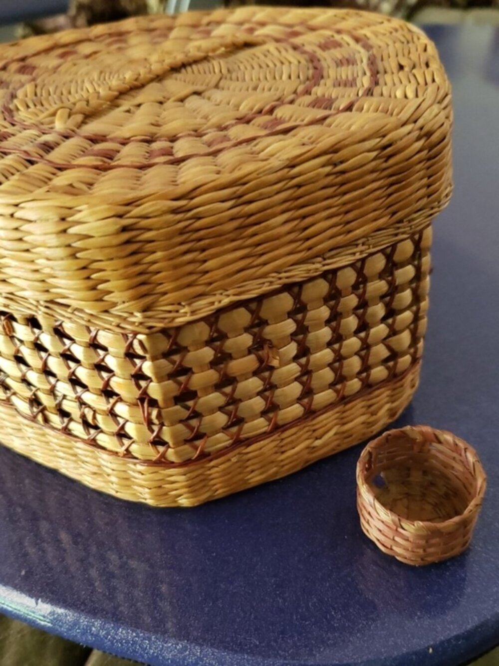 Small Basket & Tiny Basket 1" Handmade Vintage